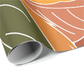 Papier Cadeau Autumn Fall Leaves (Coin rond)