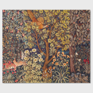 Papier Cadeau AUTUMN FOREST ANIMALS Haricots, faisan, Brown Flor