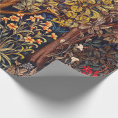 Papier Cadeau AUTUMN FOREST ANIMALS Haricots, faisan, Brown Flor (Coin)