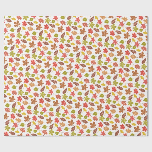 Papier Cadeau Autumn Leaves Colorful Pattern (Plat)