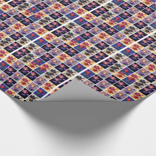 Papier Cadeau Autumn Leaves Rustic Patchwork (Coin)