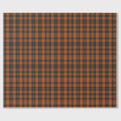 Papier Cadeau Autumn Orange and Black Tartan Plaid (Plat)