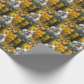 Papier Cadeau Autumn White Squirrel On a Tree Stump (Coin)