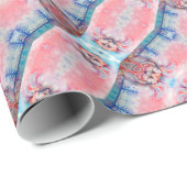 Papier Cadeau AVALON Dame du lac, Réflexions magiques de l'eau (Coin rond)