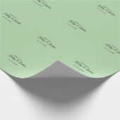 Papier Cadeau Avec amour ajouter nom de couple mariage simple mi (Coin)