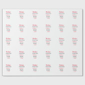 Papier Cadeau Avec amour ajoutez lettre nom de couple merci ajou (Plat)