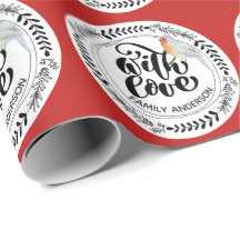 AVEC AMOUR Festive Robin d'hiver Personnalisé