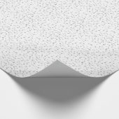 Papier cadeau avec confettis coeurs argentés (Coin)