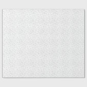 Papier cadeau avec confettis coeurs argentés (Plat)