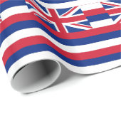 Papier cadeau avec drapeau d'Hawaii (Coin rond)