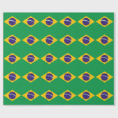 Papier cadeau avec drapeau du Brésil (Plat)