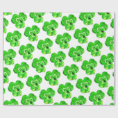 Papier Cadeau avec Feuille de Trèfle (Plat)