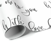 Papier Cadeau Avec l'amour, de moi à toi (Coin rond)