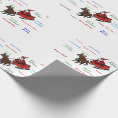 Papier cadeau avec le Père Noël (Coin)