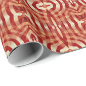 Papier cadeau avec motif batik rouge profond doré (Coin rond)