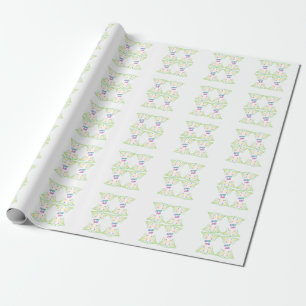Papier Cadeau avec Motif Texte Esthétique Super Pa