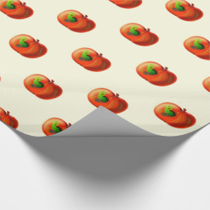 Papier Cadeau avec Ver de Terre Heureux dans une P