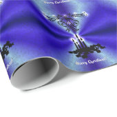 Papier Cadeau Avent, Artdeco de Noël sur Blue Green Rainbow (Coin rond)