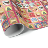 Papier Cadeau Avent de Noël (Coin rond)