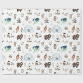 Papier Cadeau Aventure Arctique Aurores Boréales (Plat)