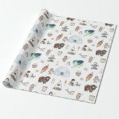 Papier Cadeau Aventure Arctique Aurores Boréales (Déroulé)