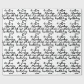 Papier Cadeau aventure avec vue à couper le souffle noir blanc (Plat)