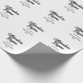 Papier Cadeau Aventure commence 1er anniversaire nom date simple (Coin)