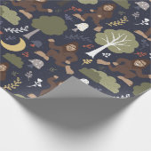 Papier Cadeau Aventure de minuit de la forêt de Bigfoot (Coin)