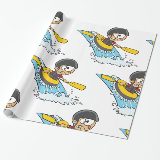 Papier Cadeau Aventure de rafting en eau vive avec Scared Boy (Déroulé)