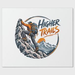 Papier Cadeau Aventure d'escalade de montagne Higher Trails