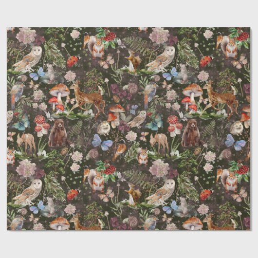 Papier Cadeau Aventure forestière (Plat)