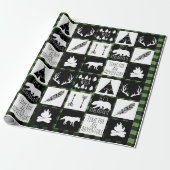 Papier Cadeau Aventure rustique de région sauvage de plaid de (Déroulé)