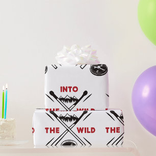 Papier Cadeau Aventure sauvage dans la nature Survie en pleine n