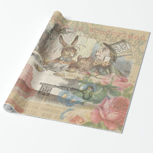 Papier Cadeau Aventures d'Alice au Pays des Merveilles Art de la