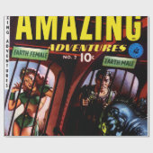 Papier Cadeau Aventures Extraordinaires #2 Retro Sci Fi Comic Bo (Plat)