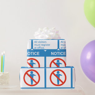 Papier Cadeau Avertir tous les visiteurs