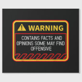 Papier Cadeau Avertissement Contient Des Faits Peuvent Trouver U (Plat)