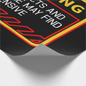 Papier Cadeau Avertissement Contient Des Faits Peuvent Trouver U (Coin)