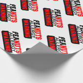 Papier Cadeau Avertissement d'allergie aux arachides (Coin)