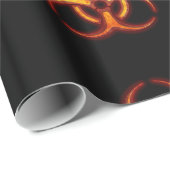 Papier Cadeau Avertissement de zombi de Biohazard (Coin rond)