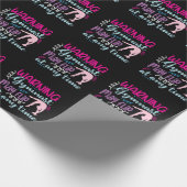 Papier Cadeau Avertissement Gymnaste peut se retourner à tout mo (Coin)