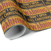 Papier Cadeau AVERTISSEMENT Ne pas ouvrir jusqu'à Noël Ne pas si (Coin rond)