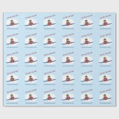 Papier Cadeau Aviateur et son avion (Plat)