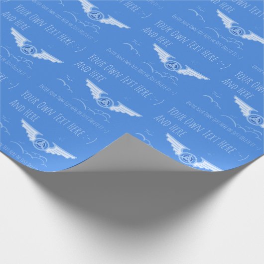 Papier Cadeau Aviation. Pilote, avion, Modèle-cadeau de l'aviati (Coin)