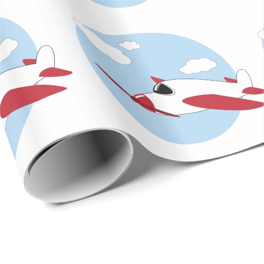 Papier Cadeau Avion (Coin rond)