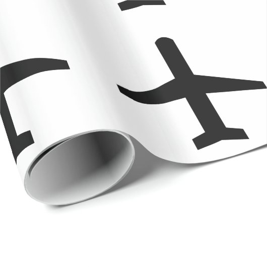 Papier Cadeau Avion (Coin rond)