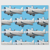 Papier Cadeau Avion à hélice (Plat)
