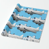 Papier Cadeau Avion à hélice (Déroulé)