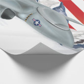 Papier Cadeau Avion américain Jet (Coin)