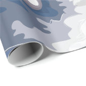 Papier Cadeau Avion américain Jet (Coin rond)